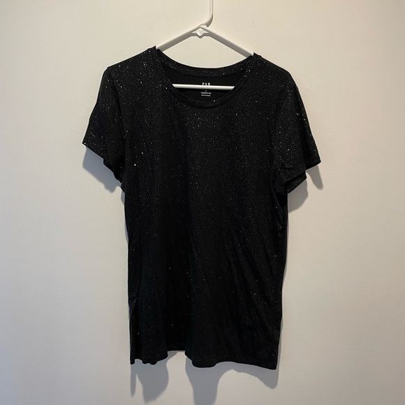 Gap Favorite Tee Black Sparkle Size XL - Picture 1 of 4